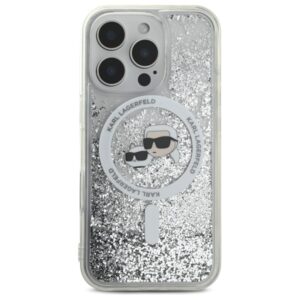 Karl Lagerfeld KLHMP16XLGKCSGH Apple iPhone16 Pro Max 6.9" kietas dėklas skaidrus Liquid Glitter Karl&Choupe - Image 3