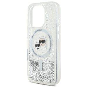 Karl Lagerfeld KLHMP16XLGKCSGH Apple iPhone16 Pro Max 6.9" kietas dėklas skaidrus Liquid Glitter Karl&Choupe - Image 6