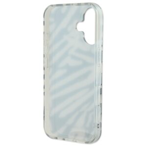 Karl Lagerfeld KLHCP16SHZBPKCCK Apple iPhone 16 6.1" juodos spalvos kietas dėklas IML Zebra Pattern & Cord - Image 6