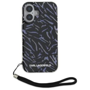 Karl Lagerfeld KLHCP16MHZBPKCCU Apple iPhone 16 Plus 6.7" violetinės spalvos Zebra With Cord - Image 2