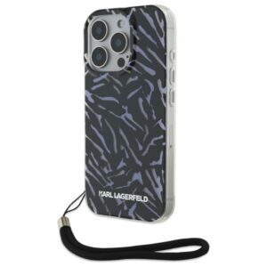 Karl Lagerfeld KLHCP16XHZBPKCCU Apple iPhone 16 Pro Max 6.9" violetinės spalvos Zebra With Cord - Image 1