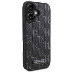 Karl Lagerfeld KLHMP16SPKHPORPK Apple iPhone 16 6.1" juodos spalvos kietas dėklas Hot Stamp Magsafe - Image 4
