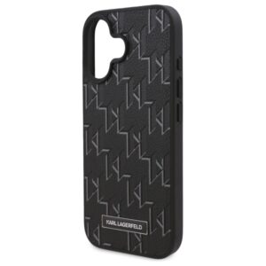 Karl Lagerfeld KLHMP16SPKHPORPK Apple iPhone 16 6.1" juodos spalvos kietas dėklas Hot Stamp Magsafe - Image 6