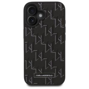 Karl Lagerfeld KLHMP16MPKHPORPK Apple iPhone16 Plus 6.7" juodos spalvos kietas dėklas Hot Stamp Magsafe - Image 3