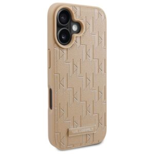 Karl Lagerfeld KLHMP16SPKHPORPE Apple iPhone 16 6.1"beige kietas dėklas Hot Stamp Magsafe - Image 4