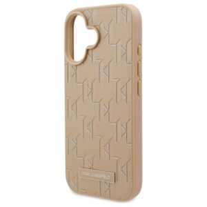Karl Lagerfeld KLHMP16SPKHPORPE Apple iPhone 16 6.1"beige kietas dėklas Hot Stamp Magsafe - Image 6