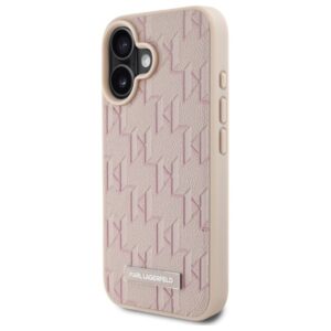 Karl Lagerfeld KLHMP16SPKHPORPP Apple iPhone 16 6.1" rožinės spalvos kietas dėklas Hot Stamp Magsafe - Image 2