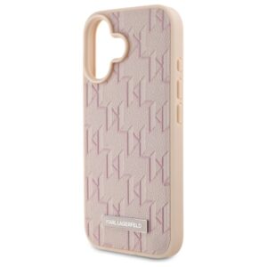 Karl Lagerfeld KLHMP16SPKHPORPP Apple iPhone 16 6.1" rožinės spalvos kietas dėklas Hot Stamp Magsafe - Image 6