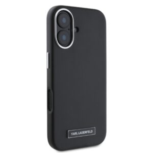 Karl Lagerfeld KLHMP16SPGMSRPK Apple iPhone 16 6.1" juodos spalvos kietas dėklas FW Metal Plate MagSafe - Image 4