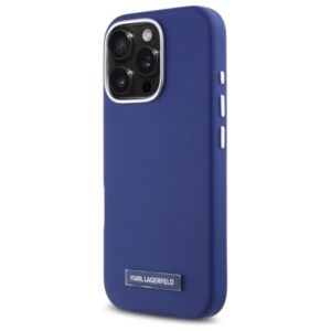 Karl Lagerfeld KLHMP16LPGMSRPB Apple iPhone 16 Pro 6.3" blue kietas dėklas FW Metal Plate MagSafe - Image 2