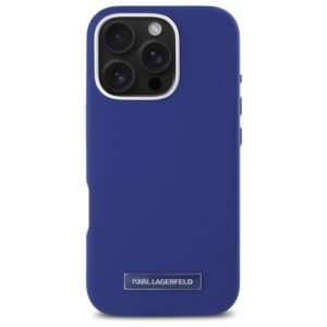 Karl Lagerfeld KLHMP16LPGMSRPB Apple iPhone 16 Pro 6.3" blue kietas dėklas FW Metal Plate MagSafe - Image 3