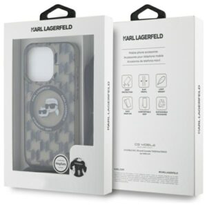 Karl Lagerfeld KLHMP16LHCKCKLCK Apple iPhone 16 Pro 6.3" juodos spalvos kietas dėklas IML Crossbody Monogram Karl & Chou - Image 7
