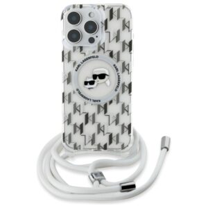 Karl Lagerfeld KLHMP16LHCKCKLCT Apple iPhone 16 Pro 6.3" skaidrus kietas dėklas IML Crossbody Monogram - Image 2