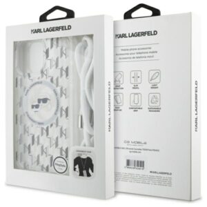 Karl Lagerfeld KLHMP16XHCKCKLCT Apple iPhone 16 Pro Max 6.9" skaidrus kietas dėklas IML Crossbody Monogram - Image 7