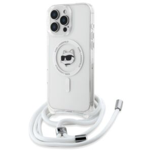 Karl Lagerfeld KLHMP16XHCCHNT Apple iPhone 16 Pro Max 6.9" kietas dėklas skaidrus IML Choupette Head & Cord - Image 1