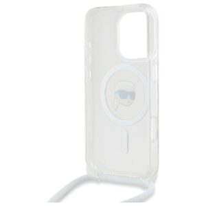 Karl Lagerfeld KLHMP16LHCKHNT Apple iPhone 16 Pro 6.3" kietas dėklas skaidrus Crossbody IML Karl Head Magsa - Image 6