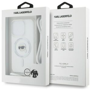 Karl Lagerfeld KLHMP16LHCKHNT Apple iPhone 16 Pro 6.3" kietas dėklas skaidrus Crossbody IML Karl Head Magsa - Image 7