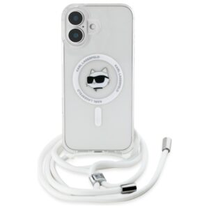 Karl Lagerfeld KLHMP16SHCCHNT Apple iPhone 16 6.1" kietas dėklas skaidrus IML Choupette Head & Cord Magsafe - Image 2