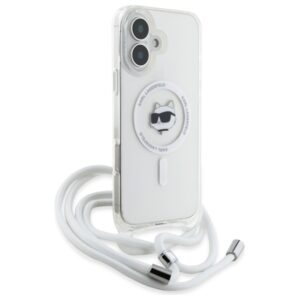 Karl Lagerfeld KLHMP16SHCCHNT Apple iPhone 16 6.1" kietas dėklas skaidrus IML Choupette Head & Cord Magsafe - Image 3