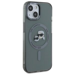 Karl Lagerfeld KLHMP15SHLSKCK Apple iPhone 15 6.1" juodos spalvos kietas dėklas IML Metal Karl&Choupette Head Ma - Image 4