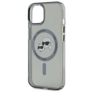 Karl Lagerfeld KLHMP15SHLSKCK Apple iPhone 15 6.1" juodos spalvos kietas dėklas IML Metal Karl&Choupette Head Ma - Image 6