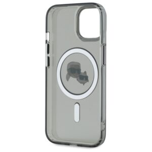Karl Lagerfeld KLHMP15SHLSKCK Apple iPhone 15 6.1" juodos spalvos kietas dėklas IML Metal Karl&Choupette Head Ma - Image 7