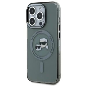 Karl Lagerfeld KLHMP15XHLSKCK Apple iPhone 15 Pro Max 6.7" juodos spalvos kietas dėklas IML Metal Karl&Choupette - Image 2