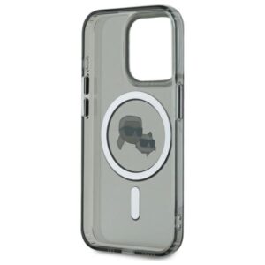 Karl Lagerfeld KLHMP15XHLSKCK Apple iPhone 15 Pro Max 6.7" juodos spalvos kietas dėklas IML Metal Karl&Choupette - Image 7