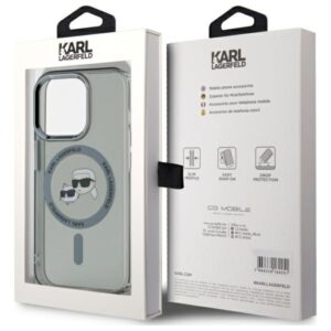 Karl Lagerfeld KLHMP15XHLSKCK Apple iPhone 15 Pro Max 6.7" juodos spalvos kietas dėklas IML Metal Karl&Choupette - Image 8
