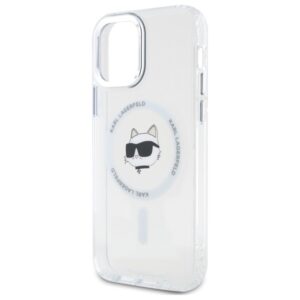 Karl Lagerfeld KLHMP12MHLSCHH Apple iPhone 12 / 12 Pro 6.1" baltos spalvos kietas dėklas IML Metal Choupette Head - Image 6
