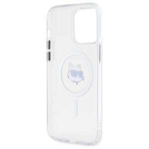 Karl Lagerfeld KLHMP13XHLSCHH Apple iPhone 13 Pro Max 6.7" baltos spalvos kietas dėklas IML Metal Choupette Head - Image 7
