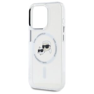 Karl Lagerfeld KLHMP15XHLSKCH Apple iPhone 15 Pro Max 6.7" baltos spalvos kietas dėklas IML Metal Karl&Choupette - Image 6