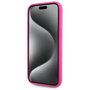 Karl Lagerfeld KLHMP15SSKHPPLF Apple iPhone 15 6.1" fuschia kietas dėklas Silicone Karl Head Print MagSafe - Image 5