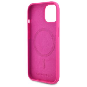 Karl Lagerfeld KLHMP15SSKHPPLF Apple iPhone 15 6.1" fuschia kietas dėklas Silicone Karl Head Print MagSafe - Image 7