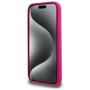 Karl Lagerfeld KLHMP15XSKHPPLF Apple iPhone 15 Pro Max 6.7" fuschia kietas dėklas Silicone Karl Head Print MagS - Image 5