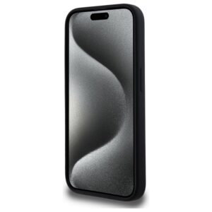 Karl Lagerfeld KLHMP15LSKHPPLK Apple iPhone 15 Pro 6.1" juodos spalvos kietas dėklas Silicone Karl Head Print Magsafe - Image 5