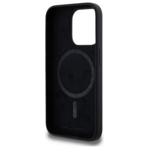 Karl Lagerfeld KLHMP15LSKHPPLK Apple iPhone 15 Pro 6.1" juodos spalvos kietas dėklas Silicone Karl Head Print Magsafe - Image 7