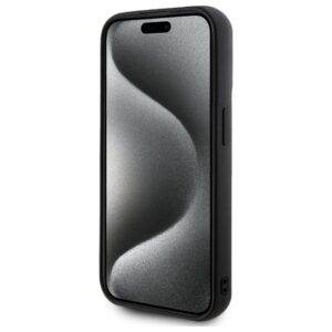 Karl Lagerfeld KLHCP15L3DRKSDLK Apple iPhone 15 Pro 6.1" juodos spalvos kietas dėklas 3D Rubber Signature - Image 5