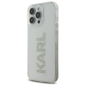 Karl Lagerfeld KLHCP16XHKLSTDCT Apple iPhone 16 Pro Max 6.9" skaidrus kietas dėklas IML Rhinestones Logo - Image 2