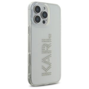 Karl Lagerfeld KLHCP16XHKLSTDCT Apple iPhone 16 Pro Max 6.9" skaidrus kietas dėklas IML Rhinestones Logo - Image 4
