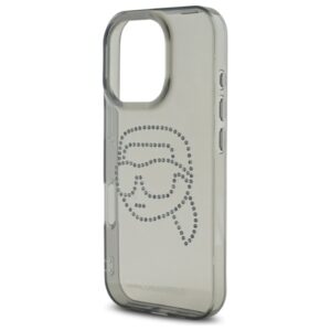 Karl Lagerfeld KLHCP16XHKHDCELK Apple iPhone 16 Pro Max 6.9" juodos spalvos kietas dėklas IML Rhinestones Karl Head - Image 6
