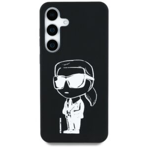 Dėklas Karl Lagerfeld Silicone Graffiti Ikonik Printed Logo MagSafe Samsung Galaxy S25 juodos spalvos - Image 3