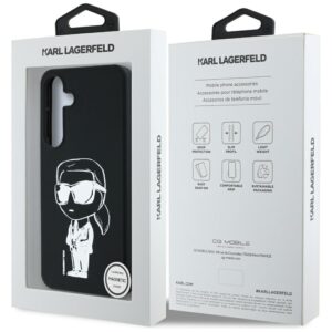 Dėklas Karl Lagerfeld Silicone Graffiti Ikonik Printed Logo MagSafe Samsung Galaxy S25 juodos spalvos - Image 8