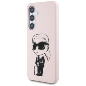 Dėklas Karl Lagerfeld Silicone Graffiti Ikonik Printed Logo MagSafe Samsung Galaxy S25 rožinės spalvos - Image 2