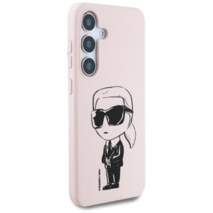 Dėklas Karl Lagerfeld Silicone Graffiti Ikonik Printed Logo MagSafe Samsung Galaxy S25 rožinės spalvos - Image 4