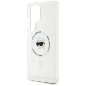 Dėklas Karl Lagerfeld Button Karl Head Printed Logo MagSafe Samsung Galaxy S25 Ultra baltos spalvos - Image 6