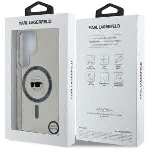 Dėklas Karl Lagerfeld Button Karl Head Printed Logo MagSafe Samsung Galaxy S25 Ultra juodos spalvos - Image 8