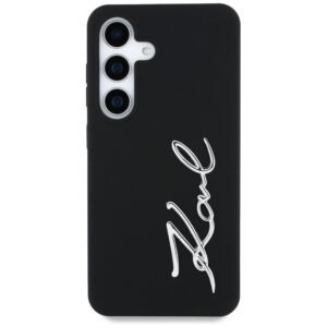 Dėklas Karl Lagerfeld Silicone Metal Signature Logo Samsung Galaxy S25 juodos spalvos - Image 3
