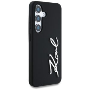 Dėklas Karl Lagerfeld Silicone Metal Signature Logo Samsung Galaxy S25 juodos spalvos - Image 4