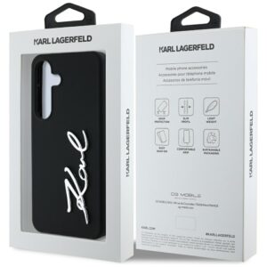 Dėklas Karl Lagerfeld Silicone Metal Signature Logo Samsung Galaxy S25 juodos spalvos - Image 8